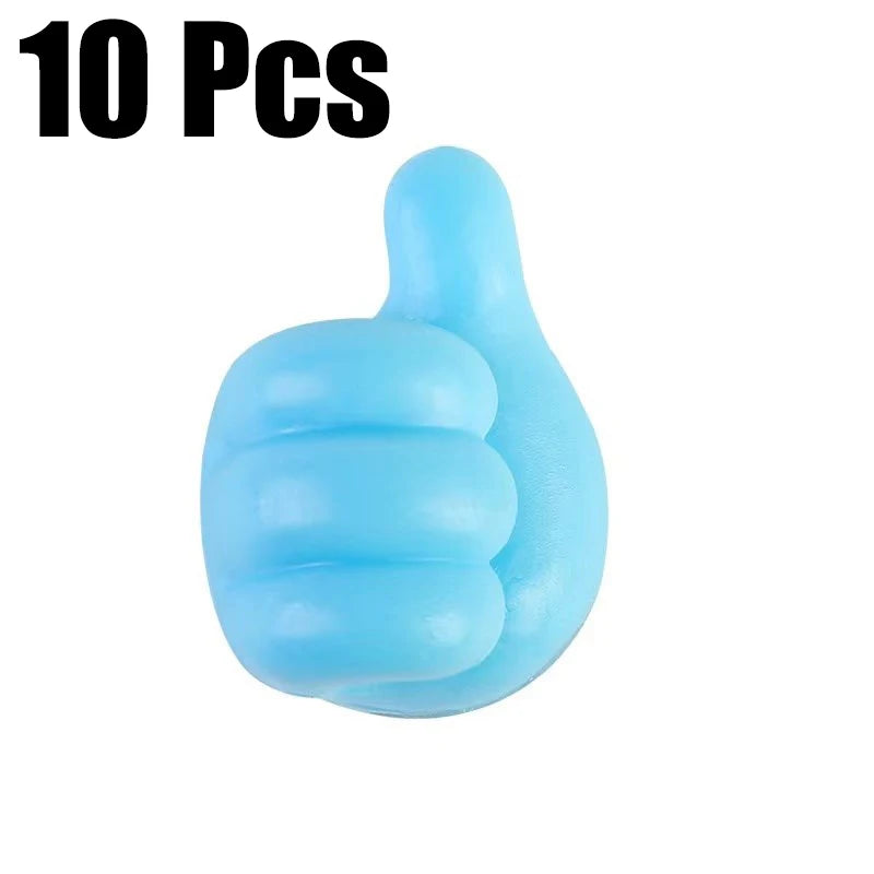 10PCS Thumb Wall Hook Cable Clip Wire Desk Organizer Brush Storage Wall Sticker Gadgets for Home/Office/Car USB Cable Organizer