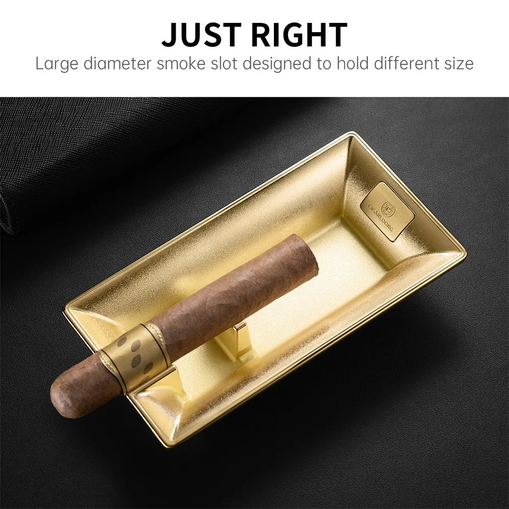 Cigar Ashtray Luxury Retro Large Caliber Holder Ash Tray Cigarette Tobacco Home Office Decoration Portable Single Slot CKA-1001