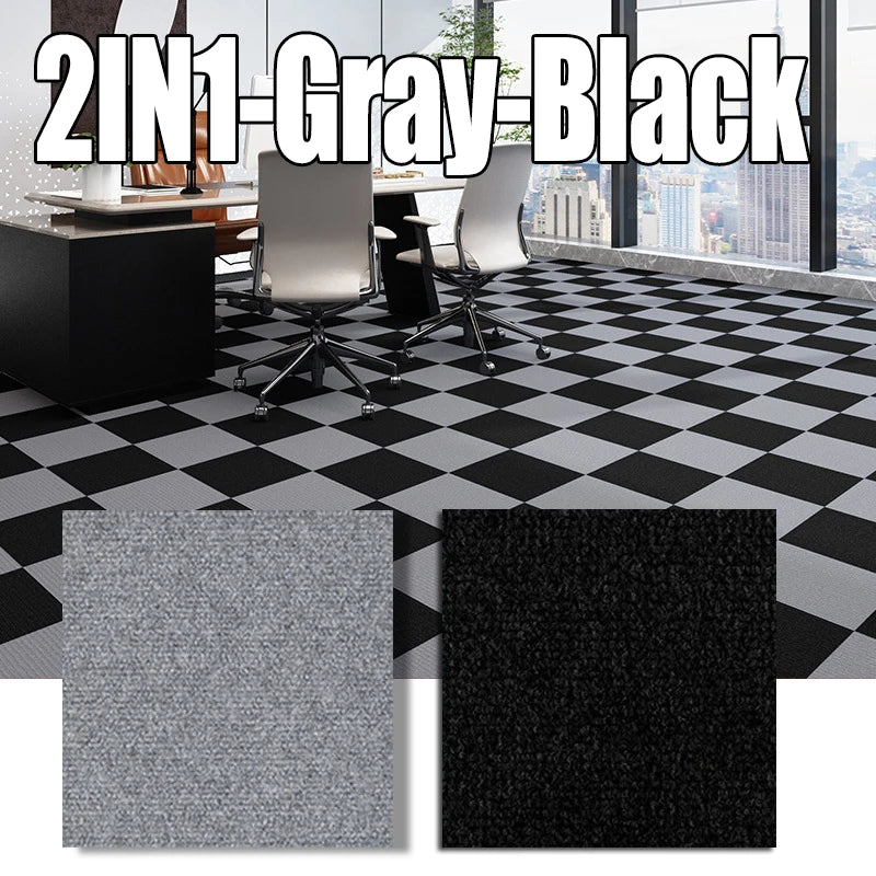 Self Adhesive Carpet Floor Tiles Sticker Square Rugs Peel and Stick Mat DIY Flooring for Kitchen Dining Room Bedroom Home Decor