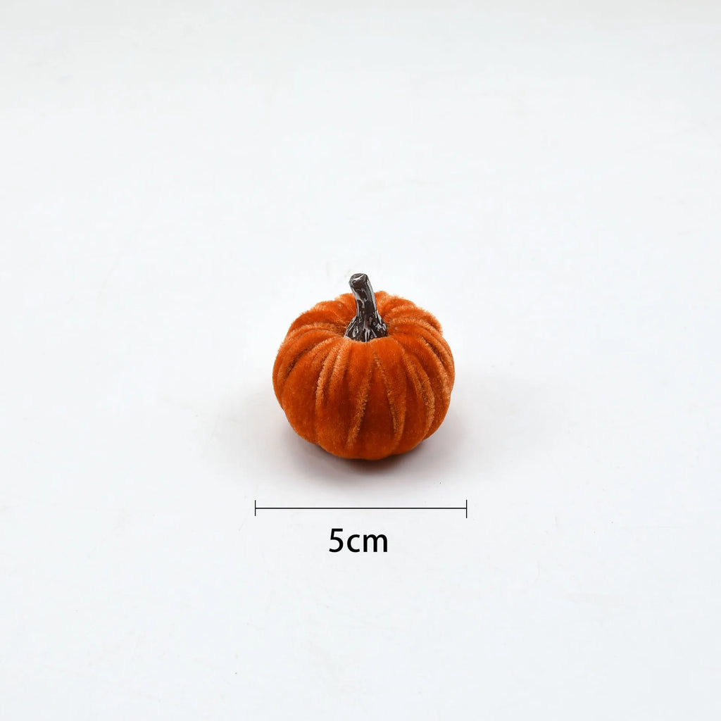 Velvet Artificial Pumpkin Decoration Desktop Pumpkin Ornament Christmas Thanksgiving