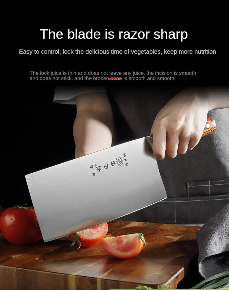 Stainless Steel Kitchen Cleaver Knife Dual-purpose Slicing Chopping Knife Stainless Chef's Slicing Knives coltello tascabile