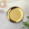 Colorful Metal Trays 10cm Round Stainless Steel Shallow Plates Vacuum Plating Jewelry Holder Desk Organizer