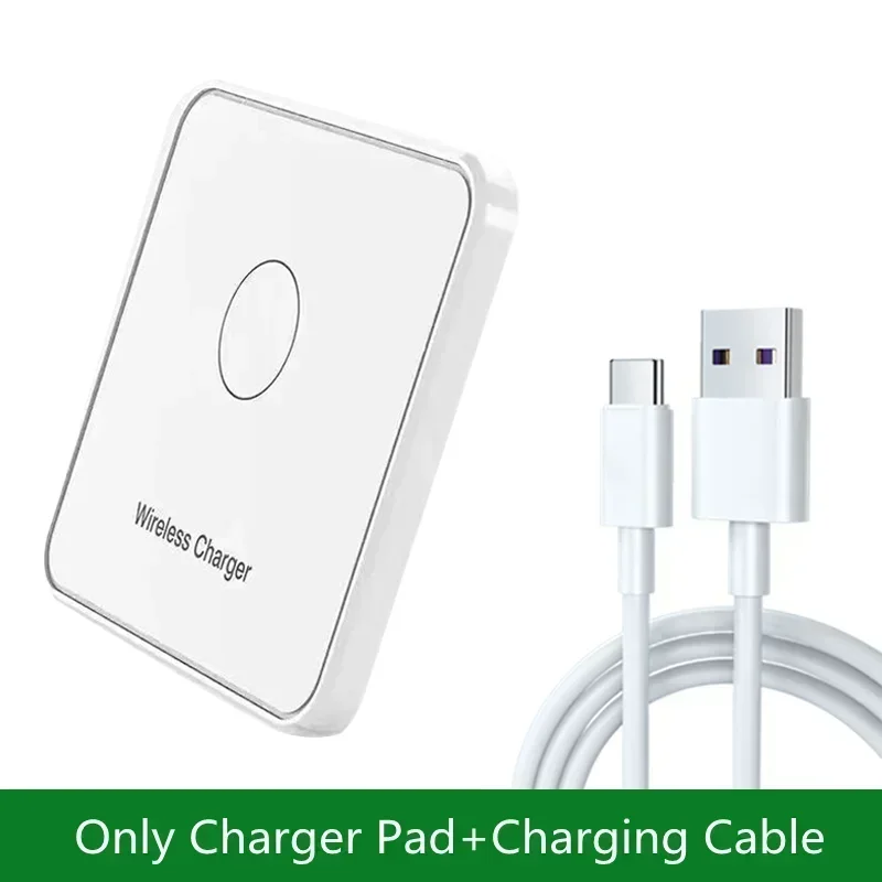 15W Wireless Charger Pad Stand Desktop Ultra-thin Mobile Phone Fast Charging Dock Station For iPhone 15 14 13 12 Samsung Xiaomi