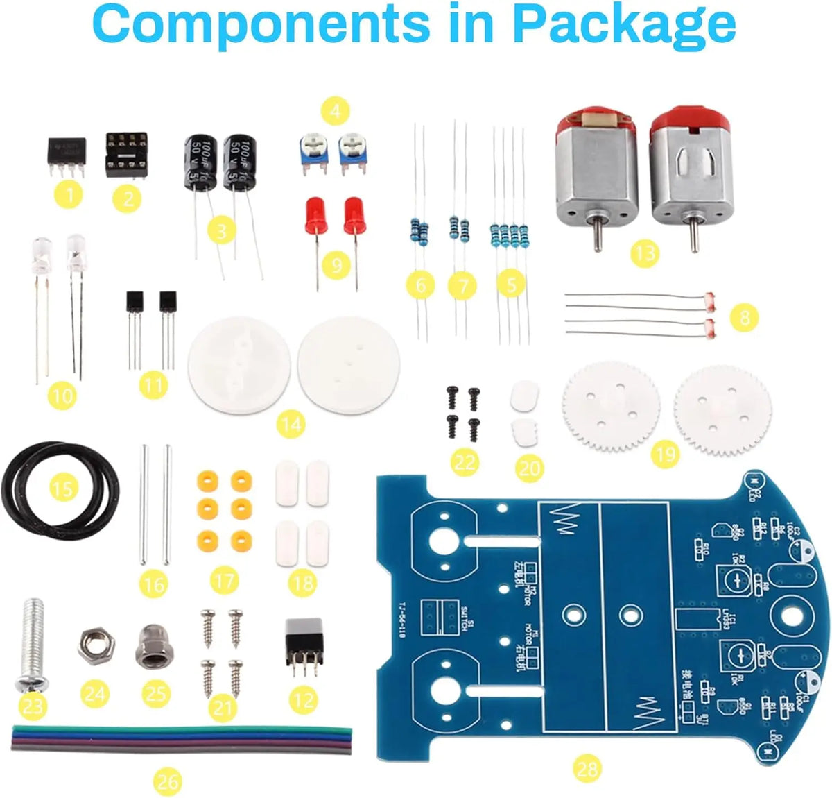 Practice Soldering Learning Electronics Kit Smart Car Soldering Project