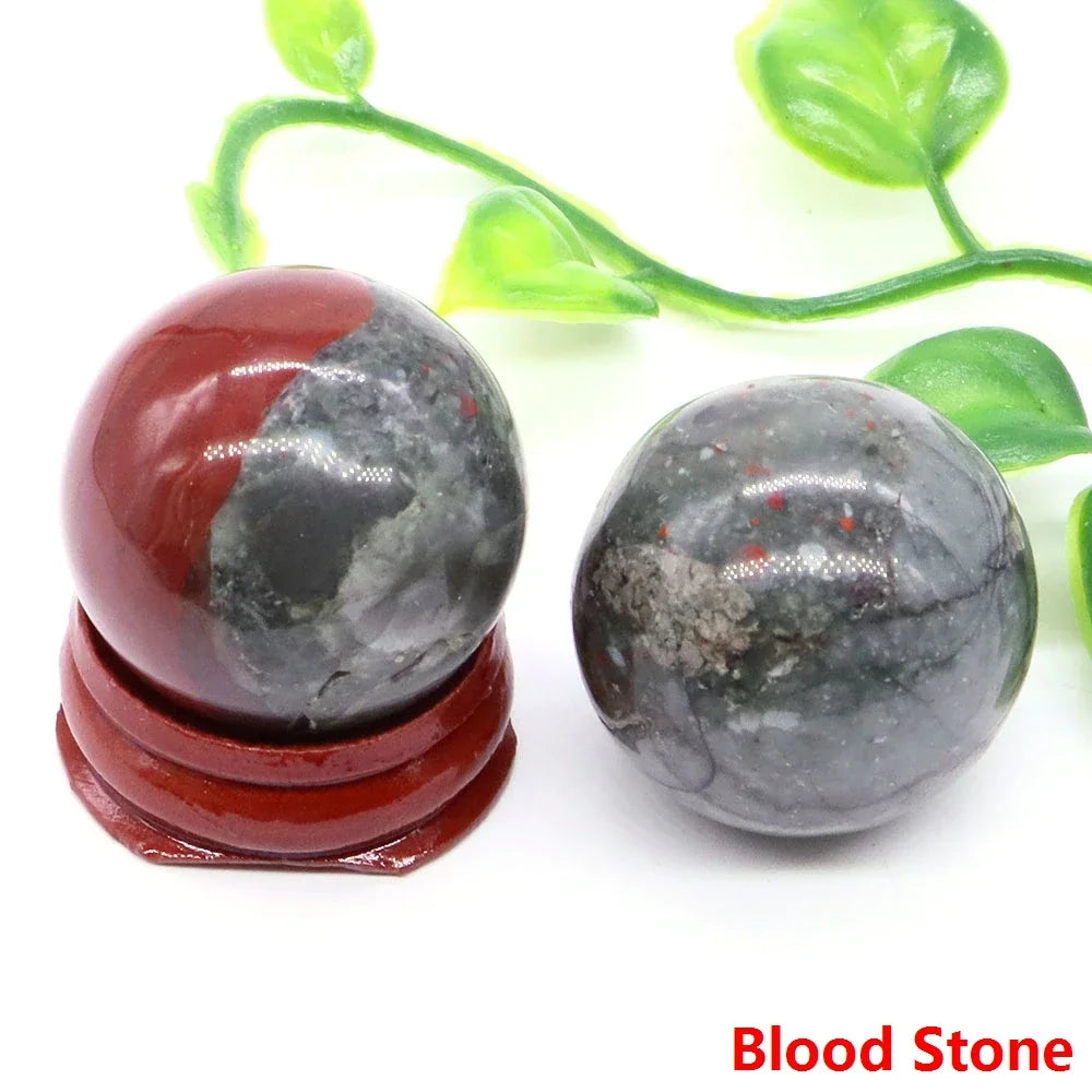 30MM Crystal Ball Natural Reiki Healing Quartz Stone Globe Energy Gemstone Fengshui Sphere Wicca Chakra Massage Home Decor Gifts
