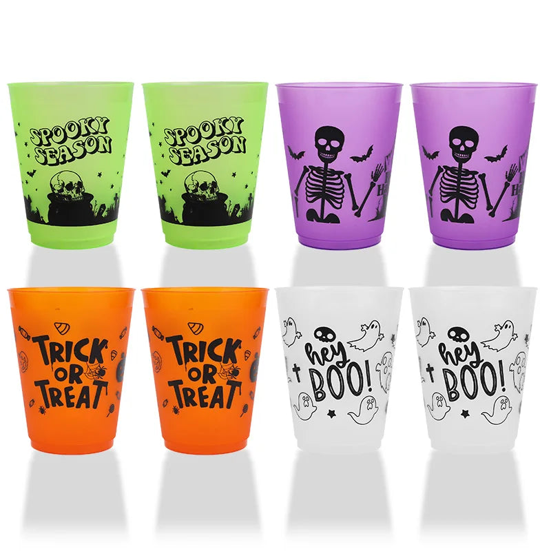 Halloween Skull Plastic Drinking Cups, 24 Pack