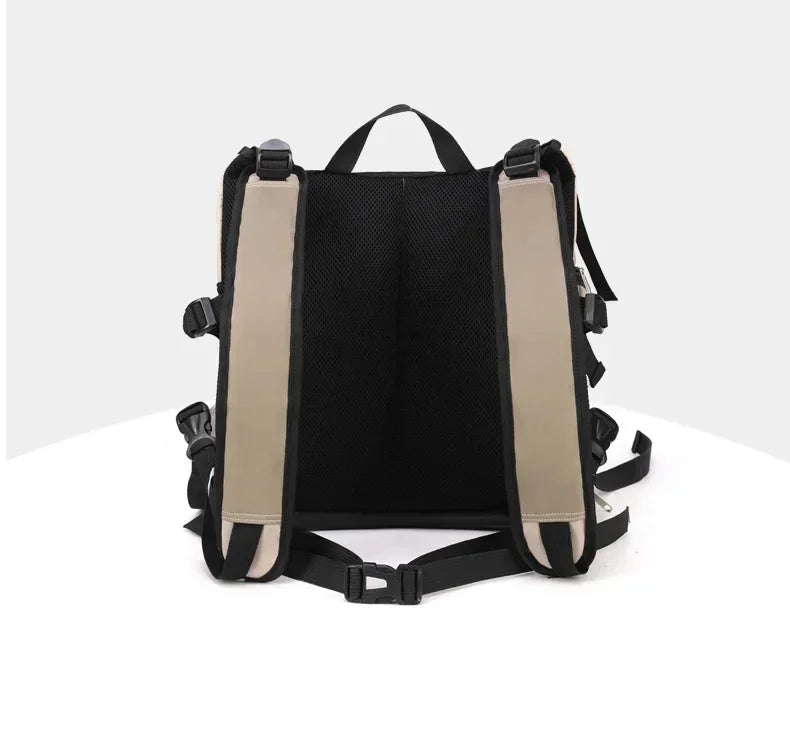 Solid Color Large Capacity Lightweight Cat Bag Go Out Portable Pet Bag Carrier Breathable Oxford Cloth Portable Pet Backpack