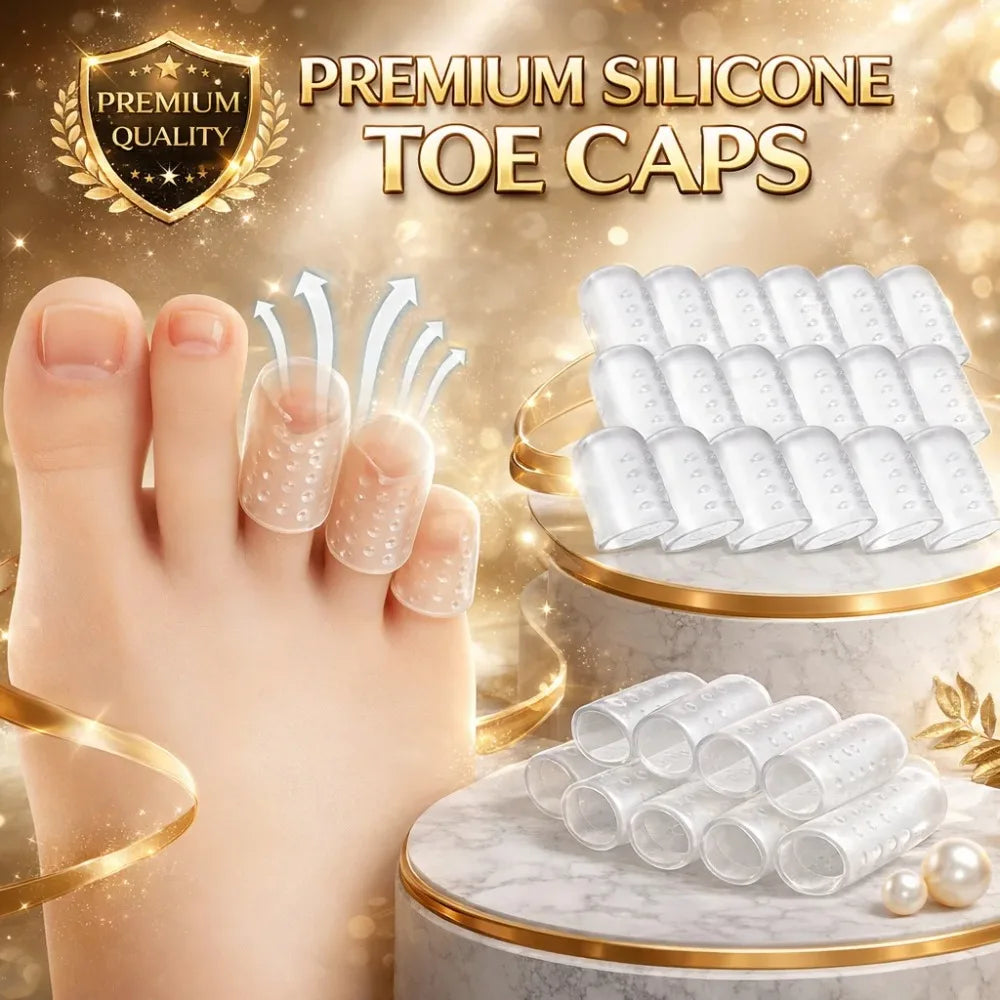 20pcs Toe Protectors Silicone Gel Caps for Corns Calluses Blisters Pain Relief, Soft Toe Sleeves Cushions
