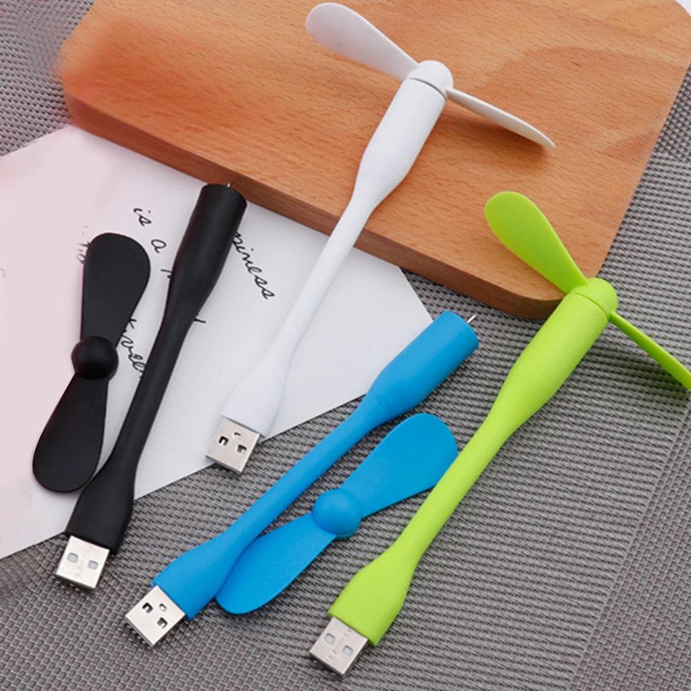 Flexible USB Mini Fan for Laptop & Power Bank