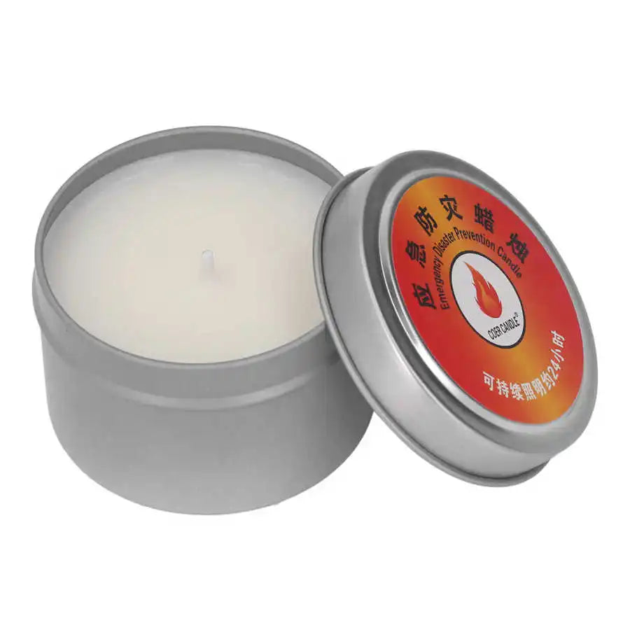 Outdoor Survival Candle 24 Hours Windproof Bright Waterproof Smokeless Camping Candle for Home Wilderness