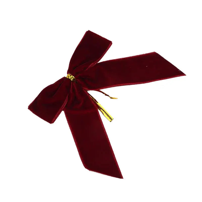 10/20Pcs Velvet Bows For Christmas Tree Decor Wreath Garland Velvet Bow With Twist Tie Christmas Velvet Bows Christmas Holiday