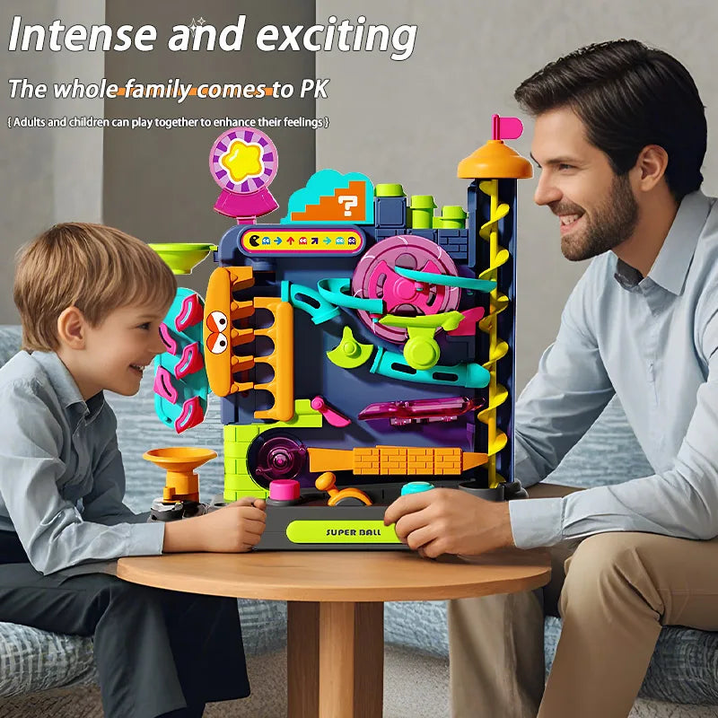 Educational Montessori Toy Multi-layer Track Adventure Game Rail