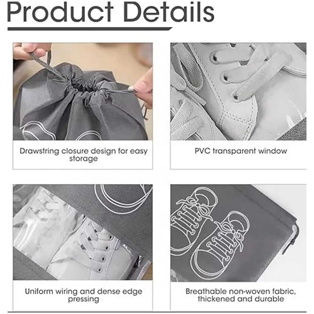 1-50Pcs Shoes Storage Organizer Bags Waterproof Pocket Clothing
