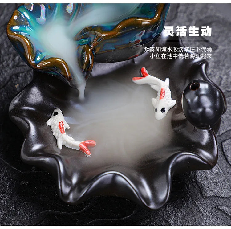 Creative Home Decor Backflow Stick Incense Burner Ceramic Censer Home Decoration Use In Home Teahouse Zen Yoga Decor Ornament