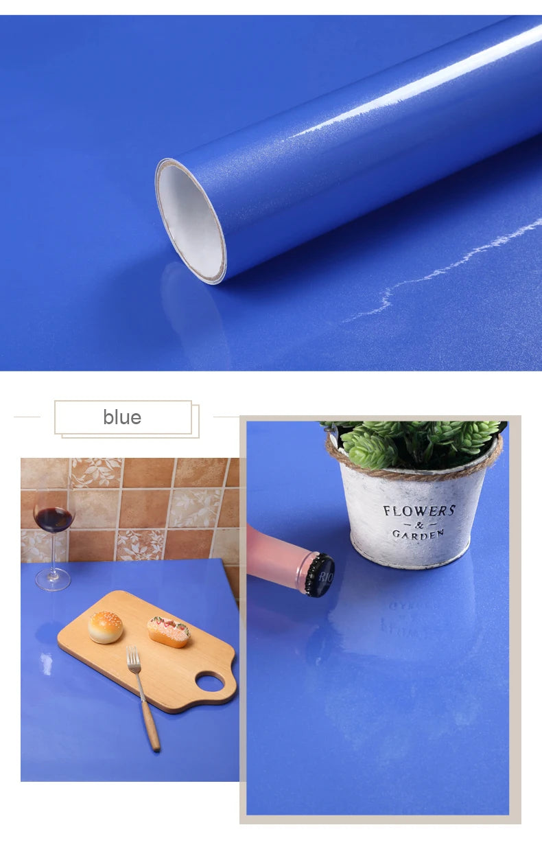 PVC DIY Waterproof Oil-proof Wall Stickers Self-Adhesive Marble Wallpaper Cabinets Countertop Bathroom Desktop Renovation Films