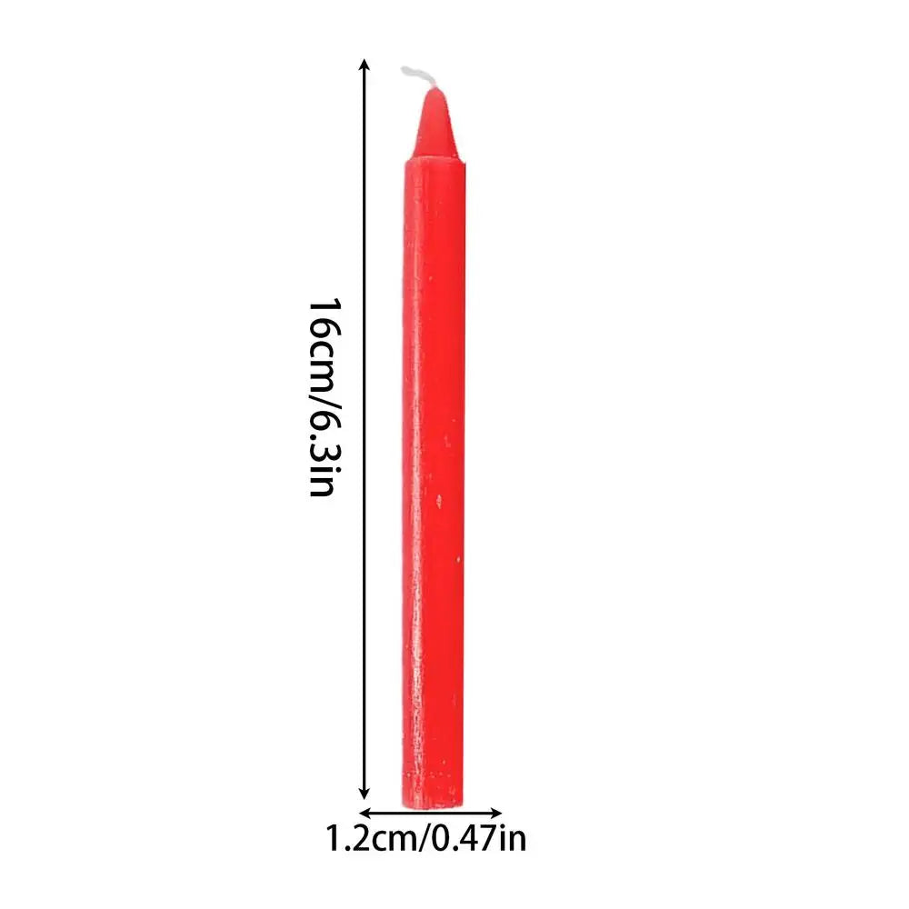 10pcs Unscented Mini Taper Candle Red/White Home Emergency Candles For Christmas Decoration Dinner Wedding Blessing Celebrations