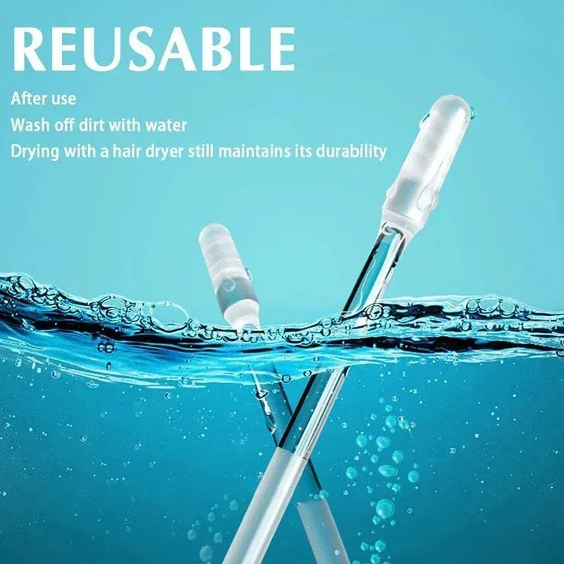 Premium Earwax Remover Tool Reusable Silicone Ear Cleaning Sticks