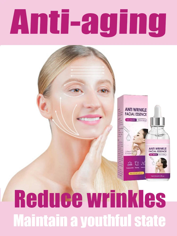Facial Anti-Wrinkle Serum Fade Fine Lines Anti-Aging Whitening Moisturizing Remove Freckles Brighten Facial Skin Care