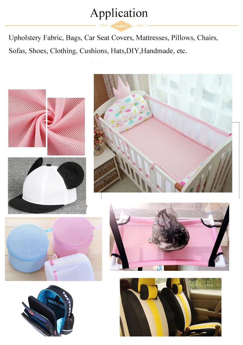 Air Mesh Fabric Sandwich 3D for Sewing Bags Car Seat Cover Mattresses Home Decor Upholstery by Meters