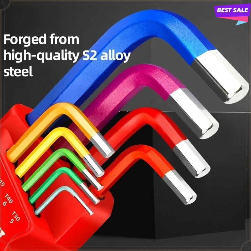 9-Piece Industrial Ball-End Hex Key Set
