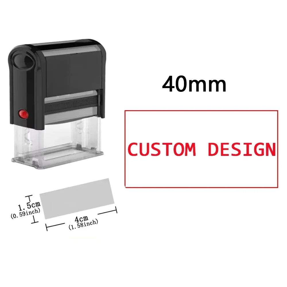 Custom Self-Inking Stamp Customized LOGO Self-Inking Business Address Wax Seal Name Letter Handicrafts Personalize Rubber Stamps