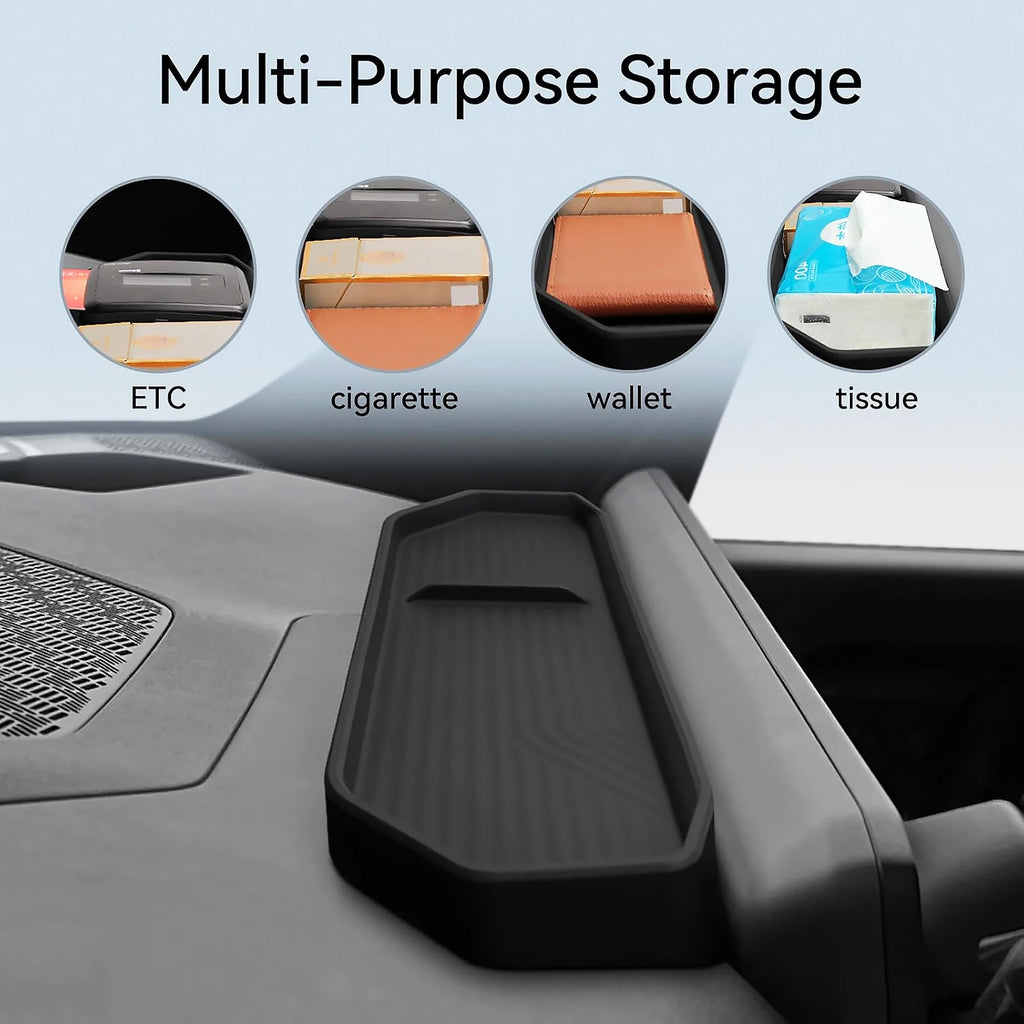 Car Armrest Storage Box Lower Center Console Organizer Cup Holder Storage Box Wireless Charger Panel Mat For KIA EV9 2024 2025