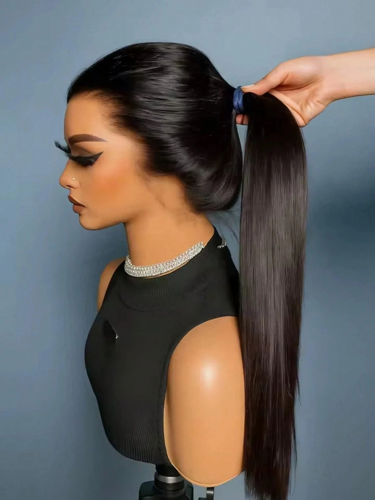 250% Density Straight Human Hair Lace Wig