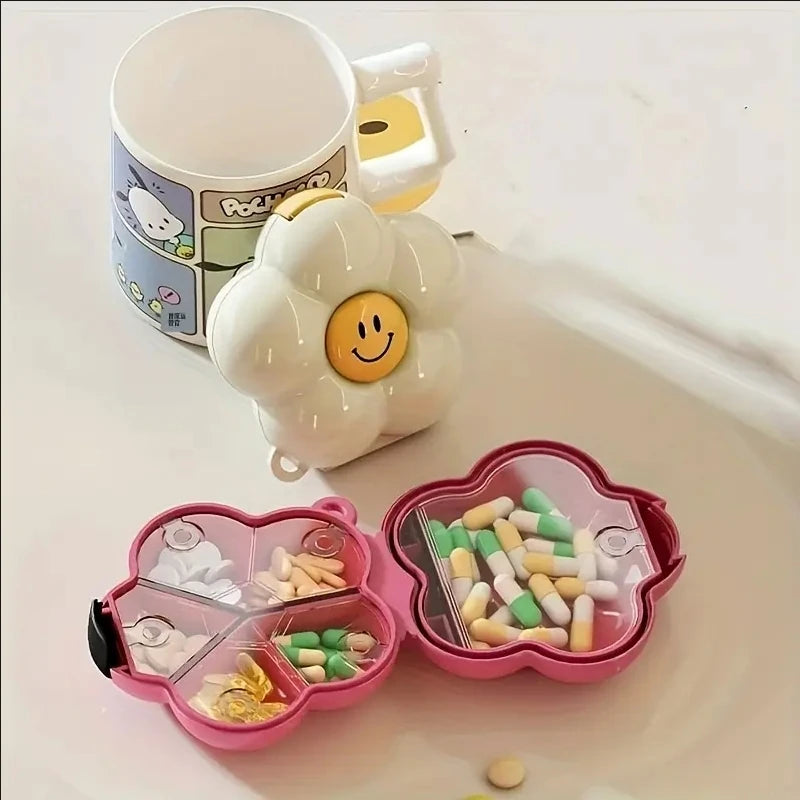 Portable Mini Storage Box with Floral Design with Compartments and Excellent Sealing Performance Travel Multipurpose Jewelry Box