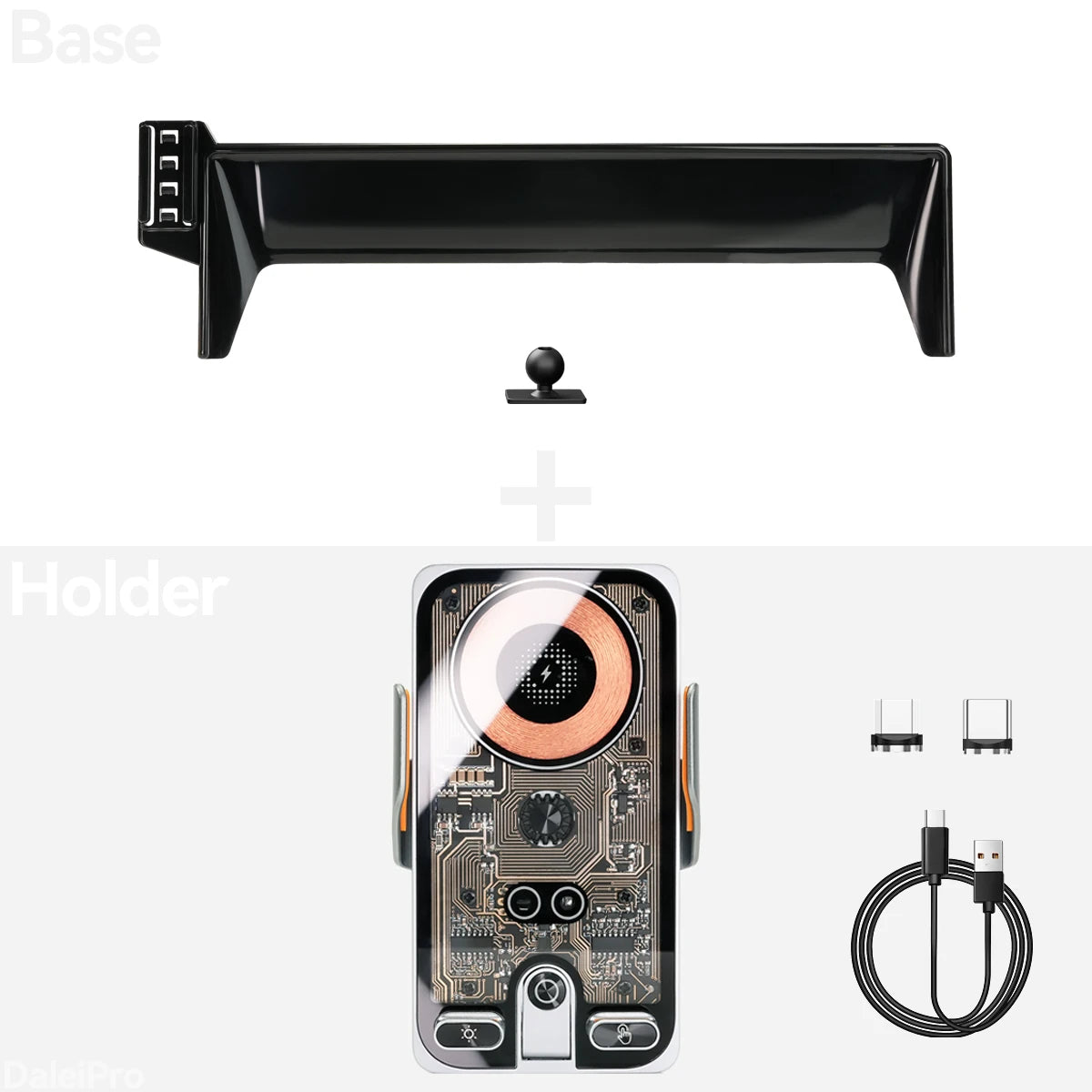 For 2024 2025 Leapmotor C10 Car Phone Holder Screen Fixed Clip Wireless Charger Phone Mount Qi Phone Charger Mounts Accessories