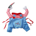 Halloween Funny Dog Costume Chucky Horror Cosplay Sweatshirt Set Comical Pet Party Outfits Jumpsuit Dress Comical Sweatshirt Set