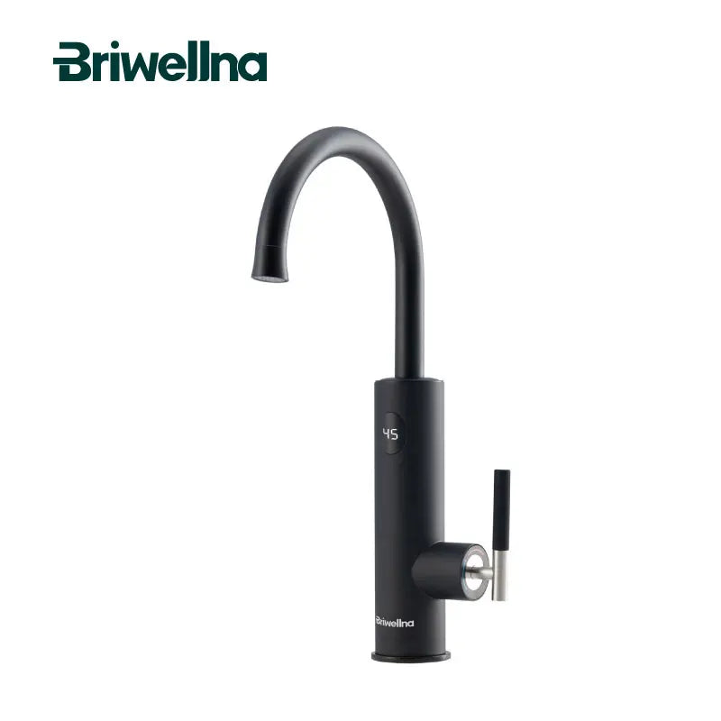 Briwellna Electric Water Heater 220V Flowing Heater Kitchen Faucet 2 in 1 Tap Tankless Water Heating Mixer Electric Geyser