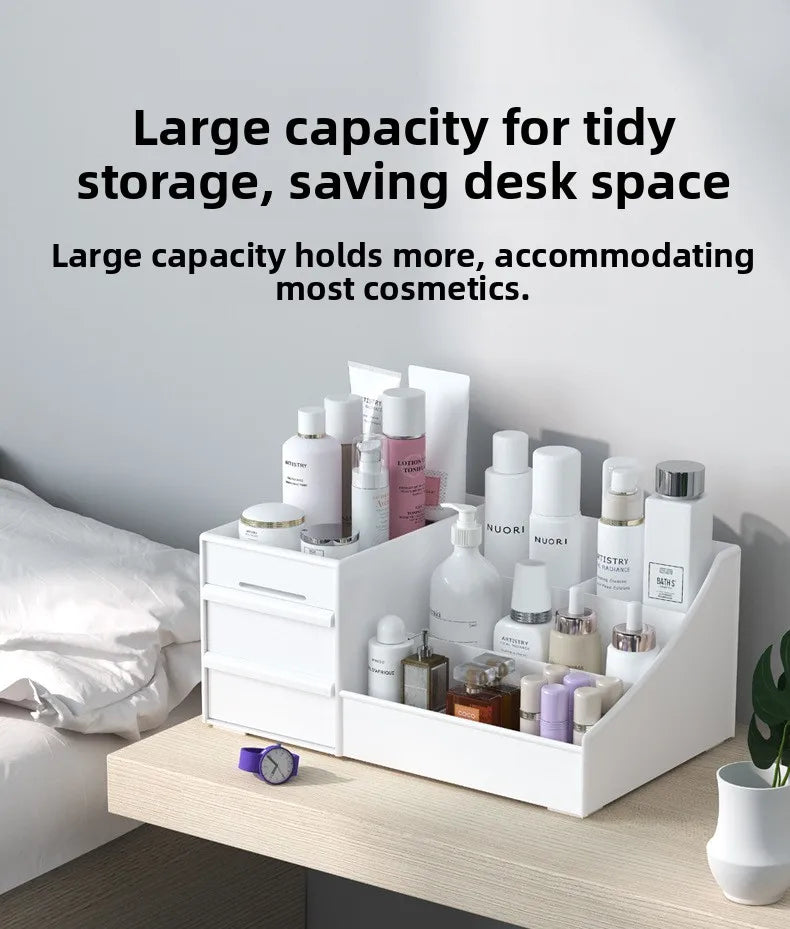 Plastic Drawer Style Makeup Storage Organizer Cosmetic Storage Box Classification Rack Bathroom Bedroom Desk Organizer