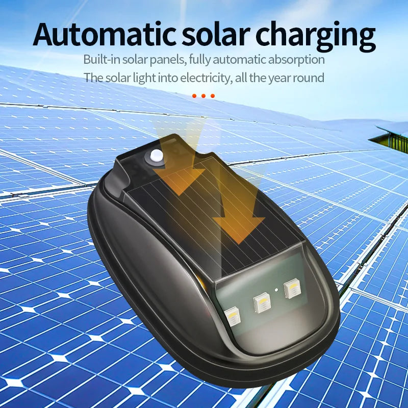Solar RGB Strobe Warning Lights, Car and Motorcycle