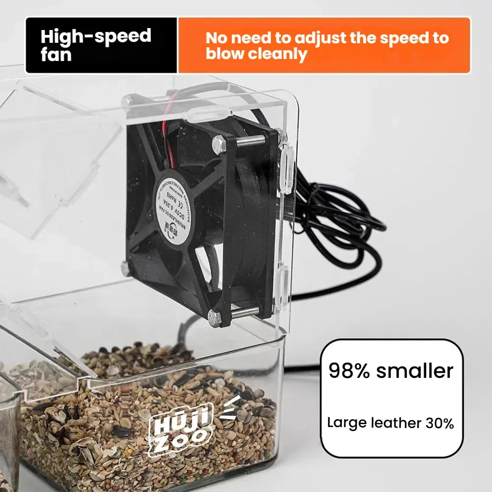Mini Bird Grain Blowing Machine Household Washable Electric Bird Food Cereals Peeling Shell Blower Birds Supplies Tool