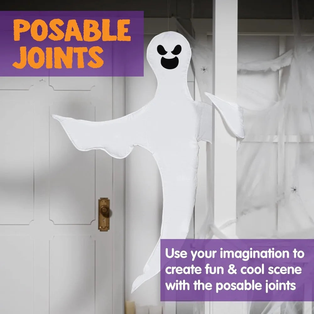 53''Halloween Bendable Tree Wrap Ghost Decoration for Halloween Outdoor