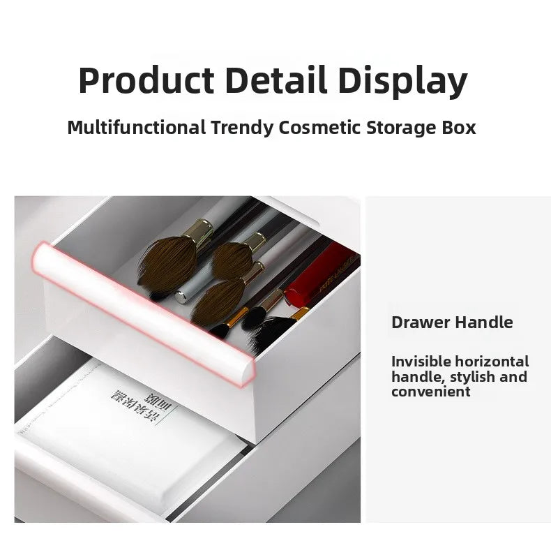 Plastic Drawer Style Makeup Storage Organizer Cosmetic Storage Box Classification Rack Bathroom Bedroom Desk Organizer