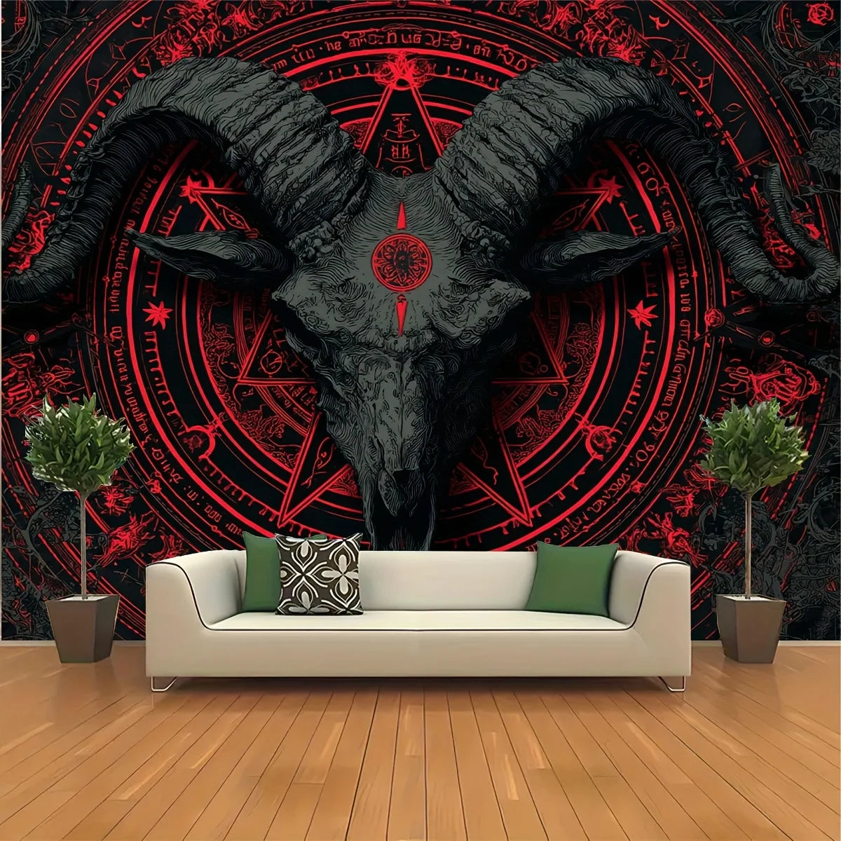VIKAMA Halloween Tapestry Gothic Dark-Themed Party Backdrop Decor Tapestry Home Decor Wall Decor Wall Hanging