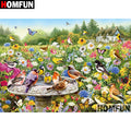 HOMFUN 5D DIY Diamond Painting Full Square/Round Drill "Flower Bird" Embroidery Cross Stitch gift Home Decor Gift A08304