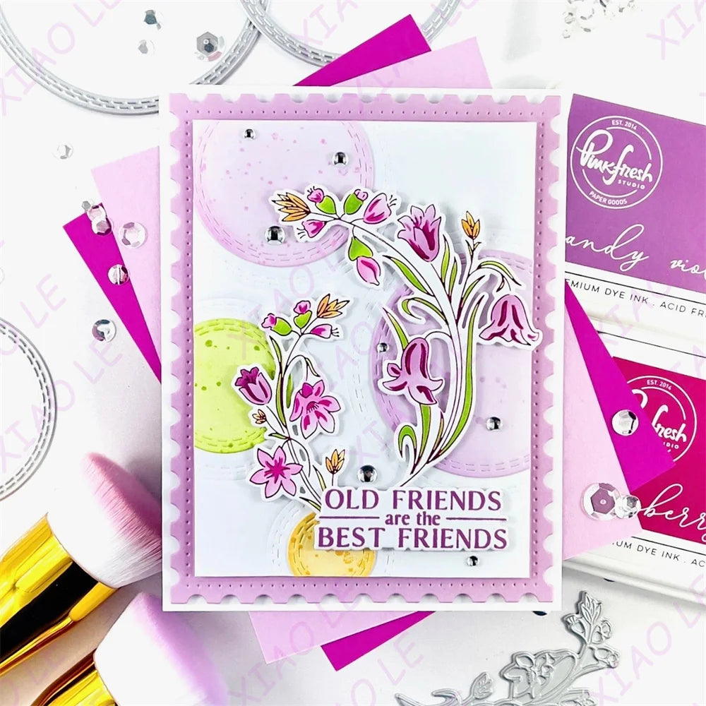 Pink Fresh Good Times April Releases Metal Cutting Dies Stamps Stencil Hot Foil Scrapbooking Album Decoration Craft for DIY Card
