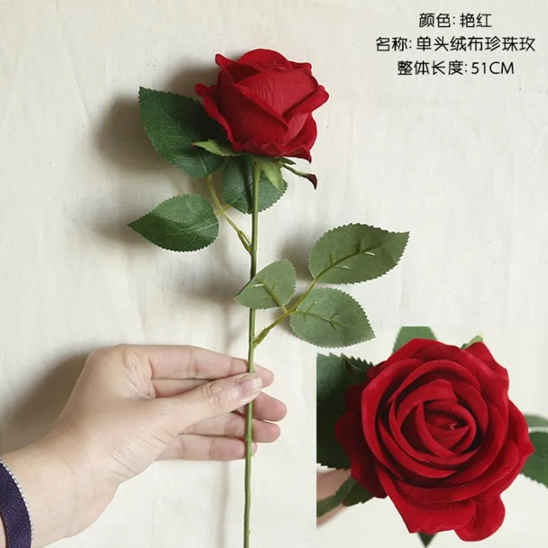 5/10pcs Artificial Flowers Silk Rose Hom Decor Wedding Bridal Bouquet Outdoor Garden Arch Accessory Valentine's Day Diy Gift Box