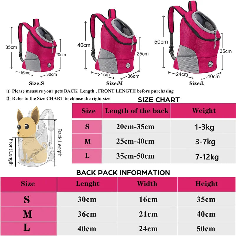 Foldable chest bag, pet bag, outdoor backpack, portable cat backpack for travel, breathable pet backpack for dogs