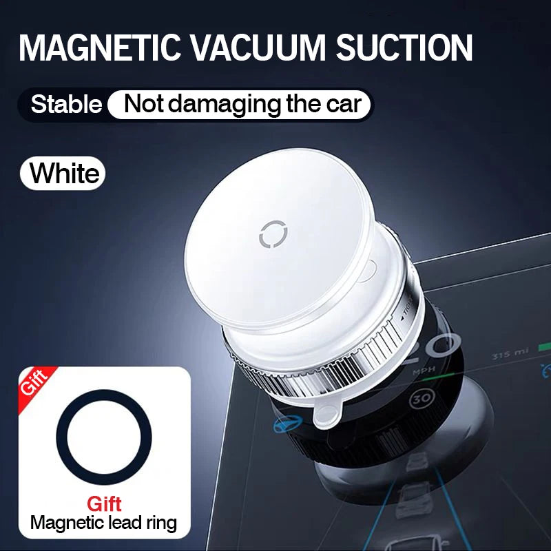 Universal Car Phone Holder Vacuum Suction Cup Strong Magnetic Adsorption 360°Phone Bracket For Gym Kitchen Car Navigation Stand