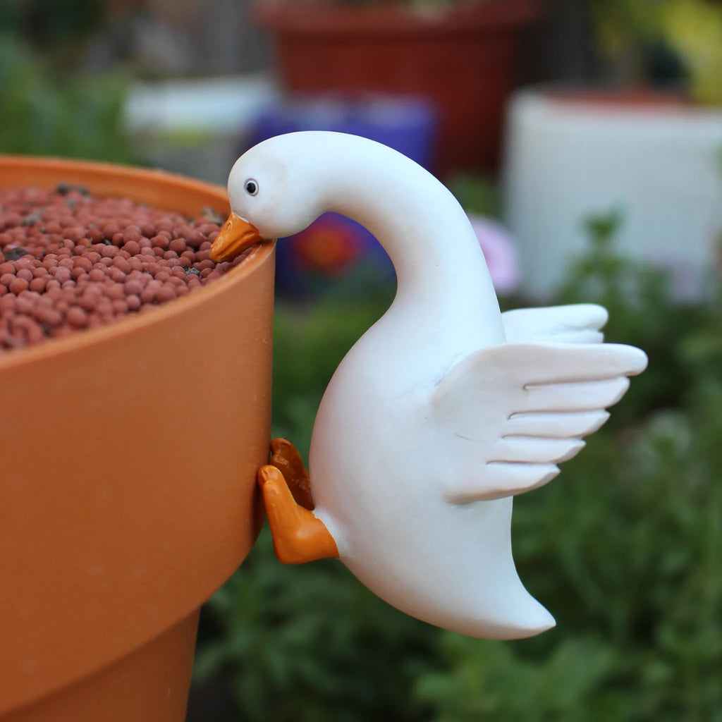3 duck pendants, garden bonsai decoration animal pendants, resin handicrafts