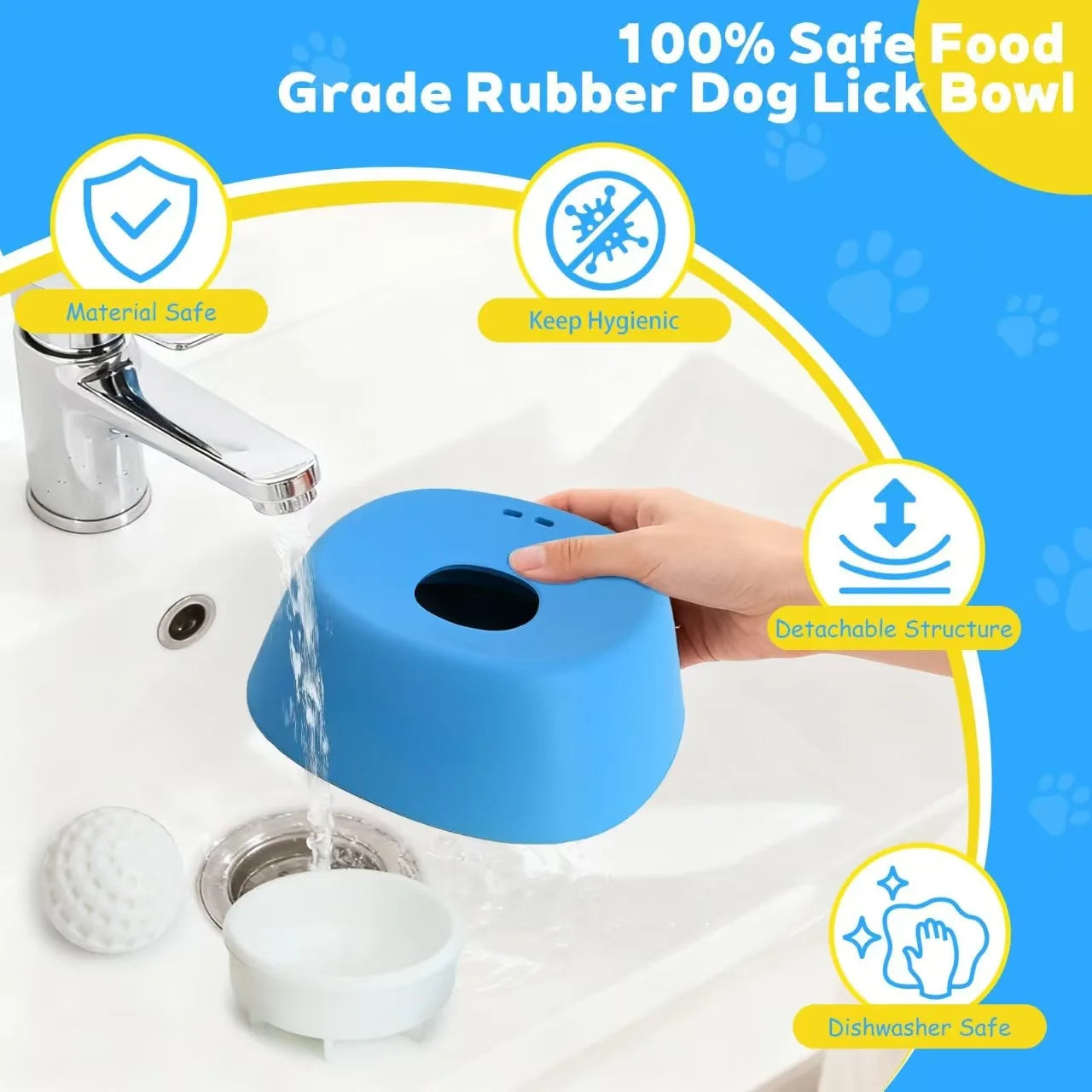 Dog/cat licking bowl, pet licking toy slow food bowl, makes dogs/cats love licking.