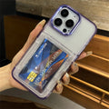 Transparent Card Slot Bag Holder Phone Case for IPhone 15 14 13 11