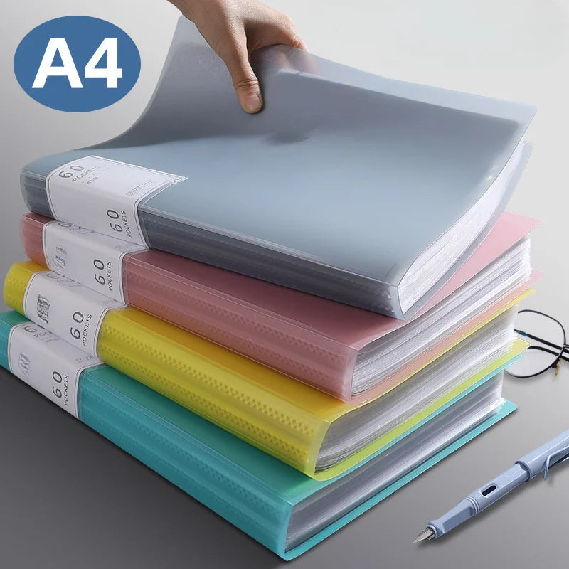 Data Book A4 Transparent Insert Folder Picture Book Storage