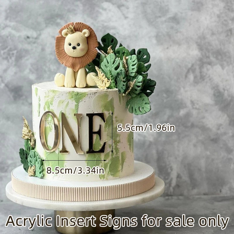 Acrylic Boy Girl Baby One Happy Birthday Cake Toppers Gold Baby 1st Birthday Cake Topper for Kids Birthday Party Cake Decoration