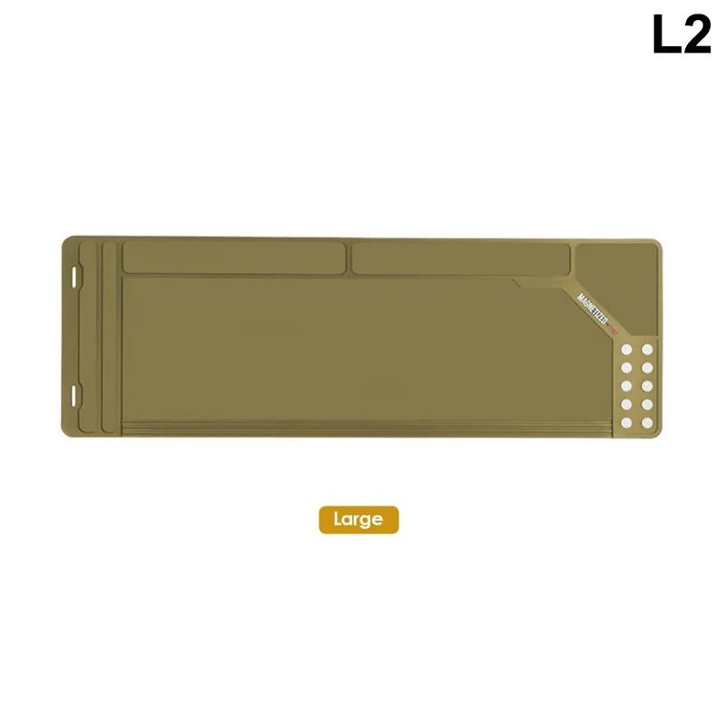 Gun Cleaning Mat Rifle Pistol Gun Mat With Magnetic Dots Non-Slip With Organizer Parts Tray Protective Workbench Mat