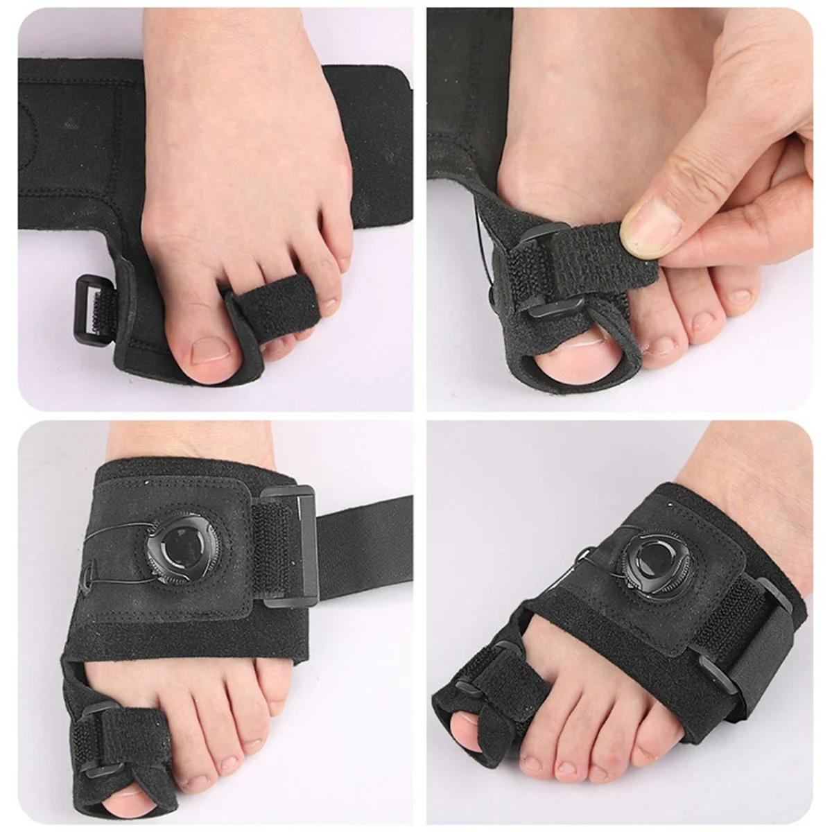 ABXE-Bunion Corrector With Toe Separators, Orthopedic Toe Straightener, Adjustable Knob Bunion Splint For Bunion Relief,Right Du