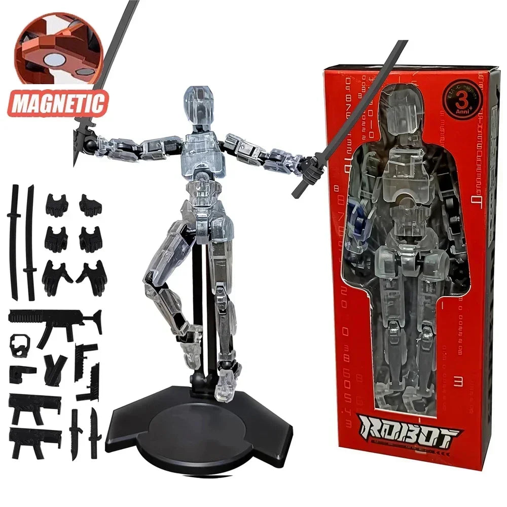 13 Joints Movable Action Figures Dummy Nova Robot Assembled T13 Action Figure with Holder Titan 13 Action Figure Lucky13 Toy